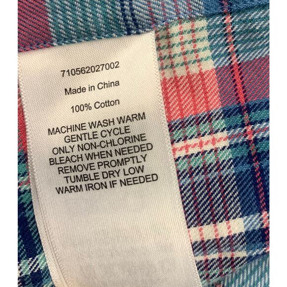 Polo Ralph Lauren Men Large Red Multi Color Plaid Cotton Flannel - Picture 4 of 9